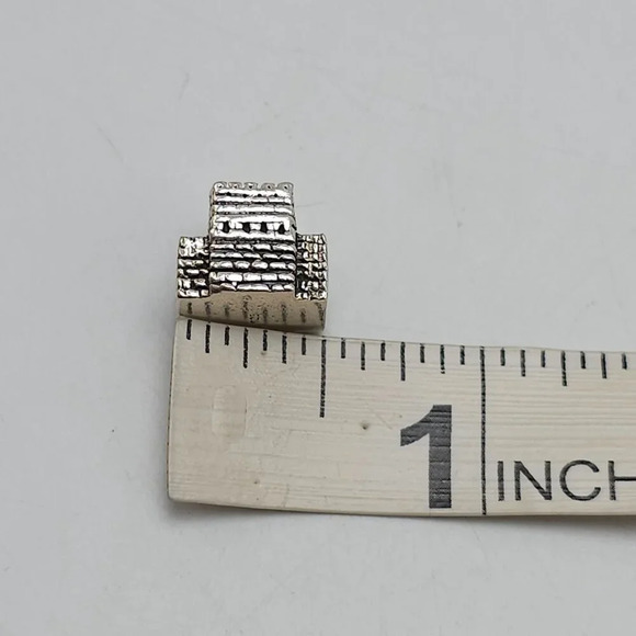 Castle Themed Sterling Silver Metal Bead Charm For European Bracelet Necklace - Picture 5 of 5